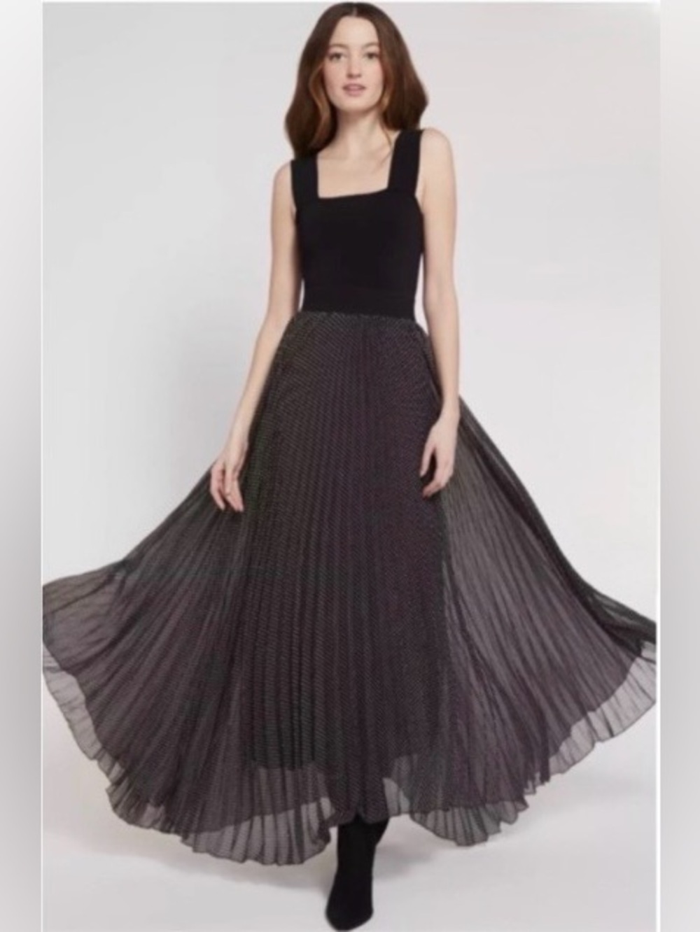 ALICE + OLIVIA Katz Pleated Maxi Skirt